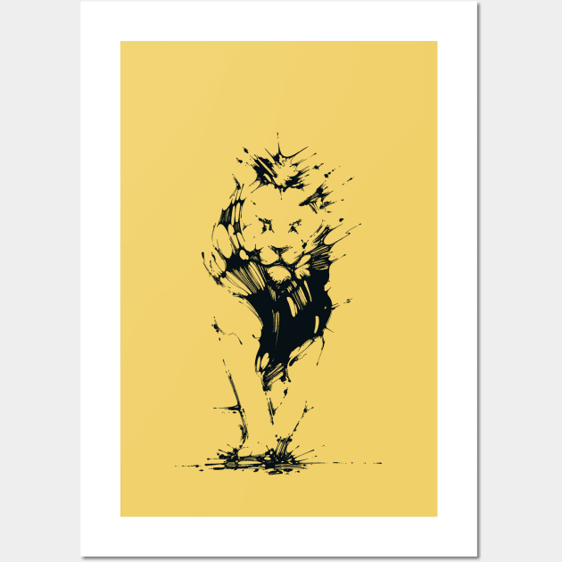 Lion Ink Wall Art by Dagui